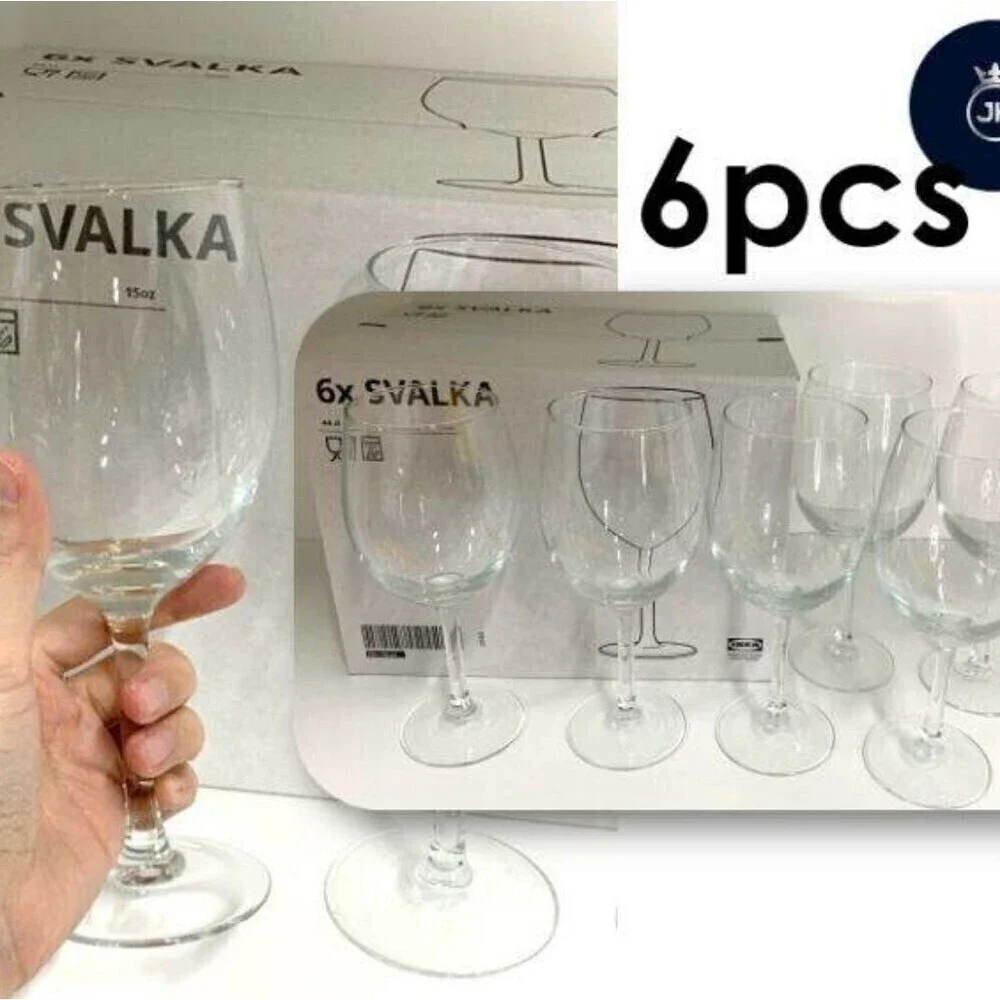 IKEA Svalka 10 Oz Wine Glasses 6 pieces new